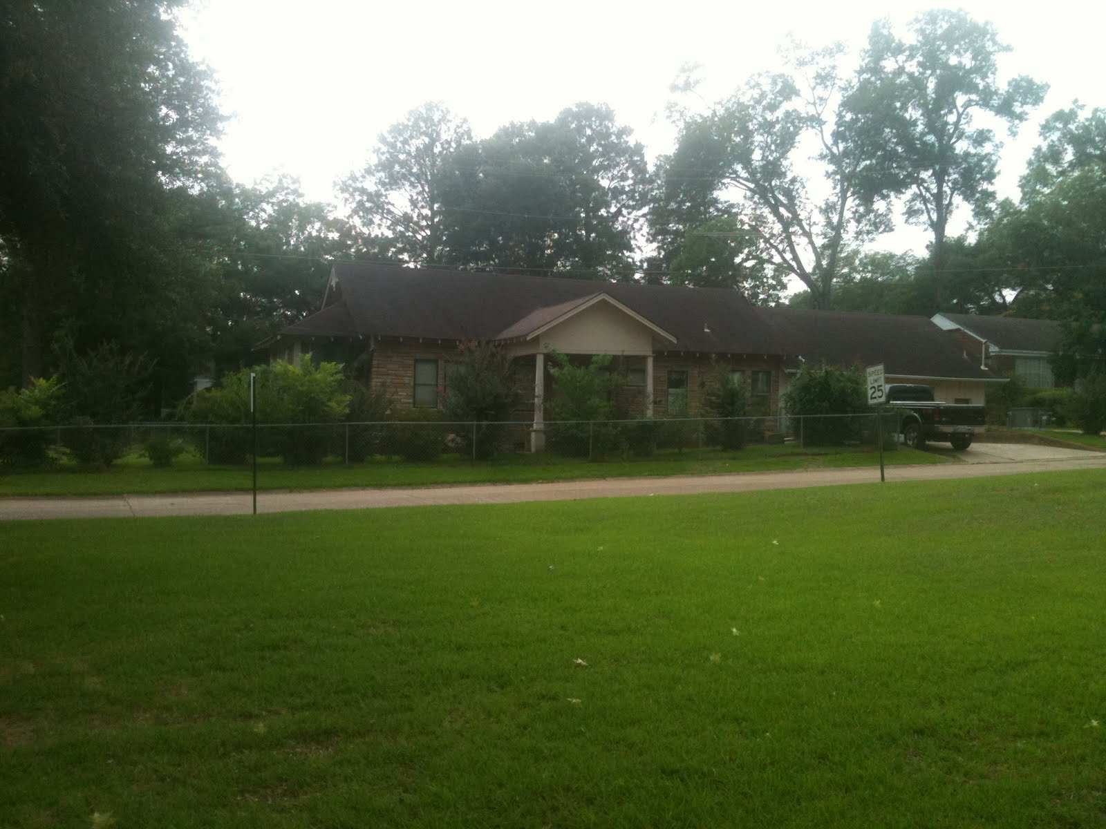 The house seen from the Myrtle Street side across the lawn