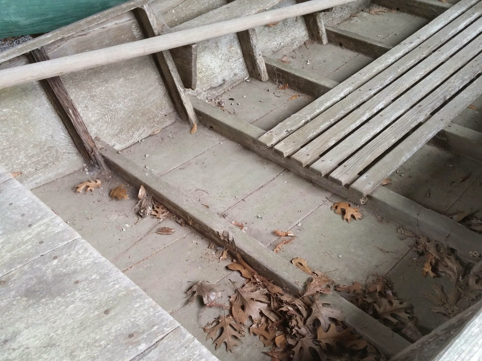 The hollowed hull of a cypress pirogue